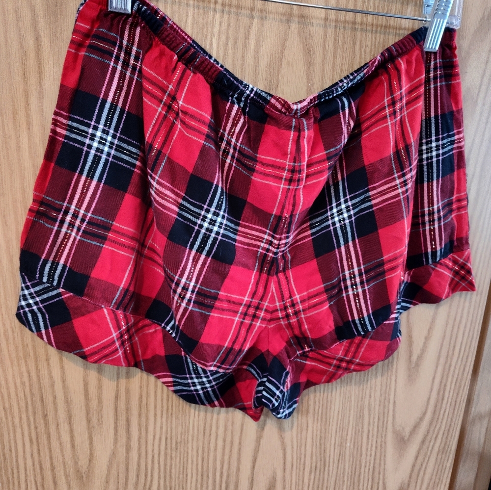 Plaid Women's Sleep Shorts VS - Picture 4 of 4